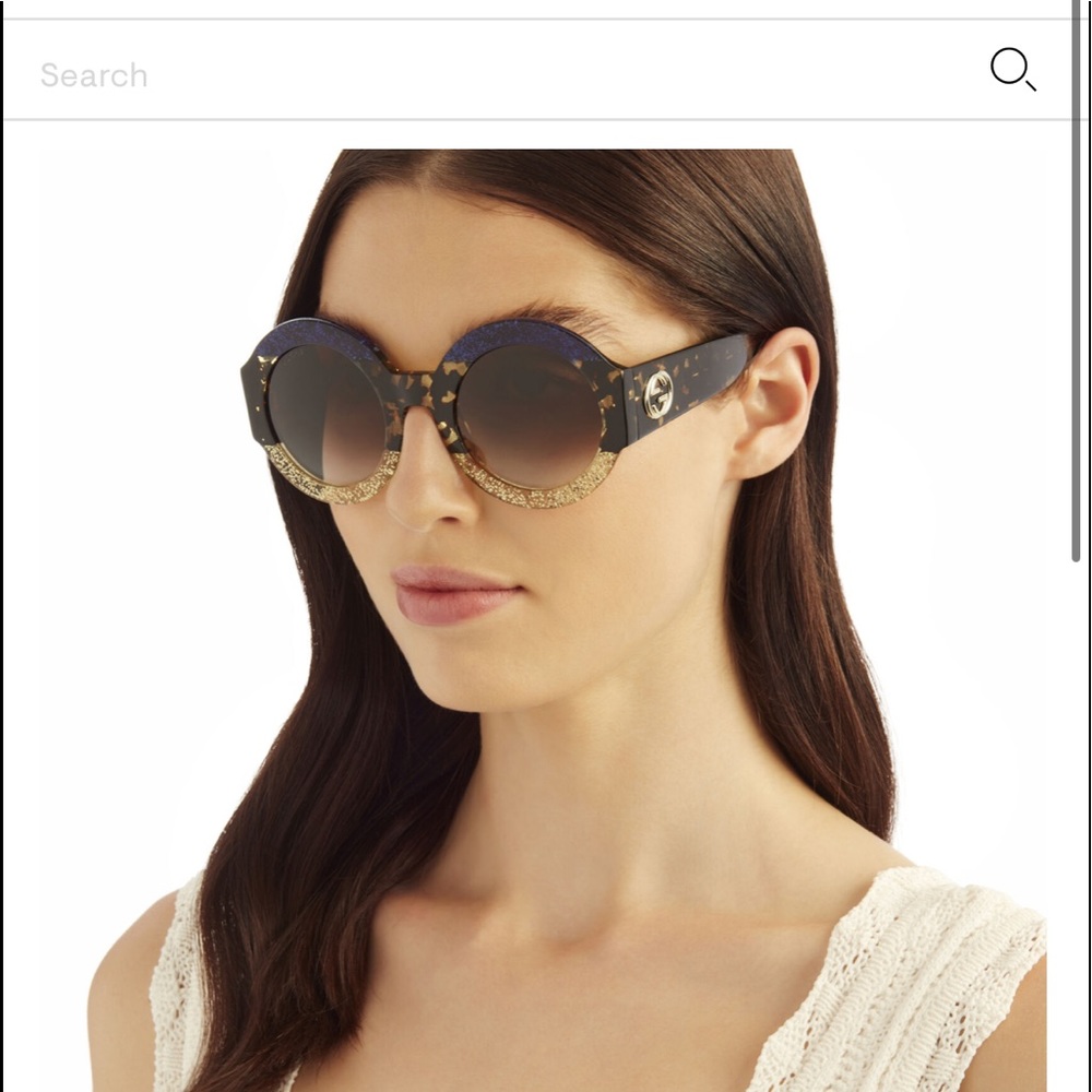 Gucci Colorblock Glitter Sunglasses